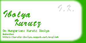 ibolya kurutz business card